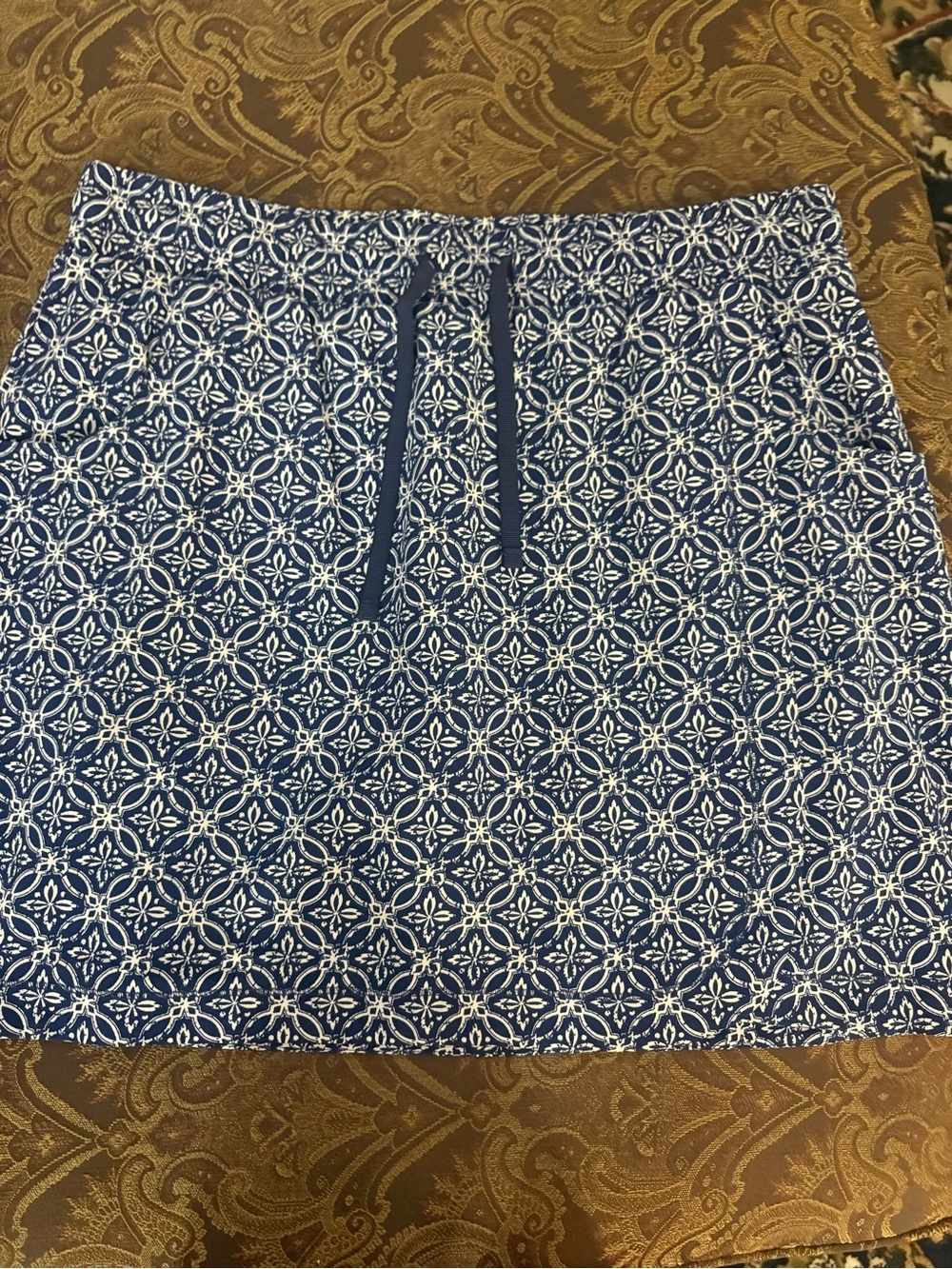 Talbots Blue  and White Printed Mini Shorts